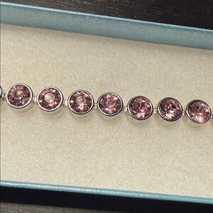 Touchstone Crystal by Swarovski Light Rose Ice Bracelet